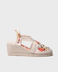Женские хлопковые эспадрильи на танкетке с принтом Toni Pons, цвет Crudo