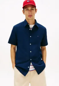 Рубашка из сирсакера с коротким рукавом, прямого кроя. Tommy Jeans, Dark Night Navy