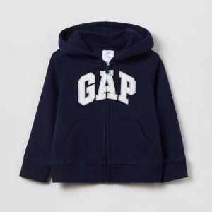 Толстовка на молнии с капюшоном и нашивкой-логотипом Gap, синий