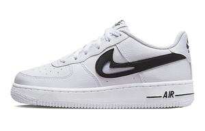 Кроссовки Nike Air Force 1 Low Cut Out Swoosh White Black GS