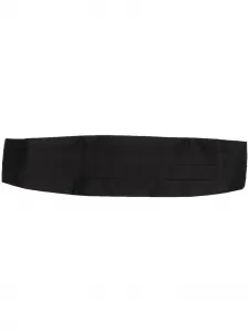 Шелковый камербанд со складками Zegna, черный