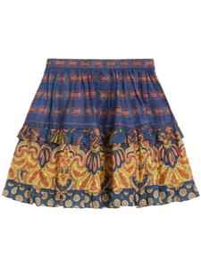 Valentino Garavani юбка с графичным принтом, синий