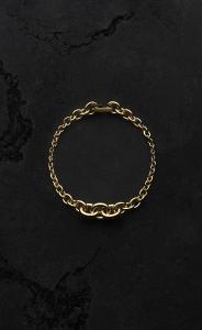 Браслет из градуированной цепочки из желтого золота 18 карат Saint Laurent