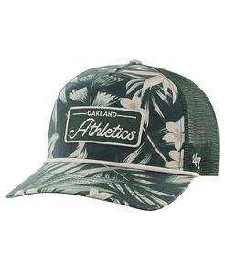 Мужская зеленая регулируемая кепка Oakland Athletics Tropicalia Trucker Hitch '47 Brand, зеленый