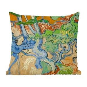 Декоративная подушка MuchoWow, диванная подушка, декоративная подушка для гостиной, 60 х 60 см, корни деревьев - Винсент Ван Гог - чехол на подушку - хлопчатобумажная ткань - декоративные наволочки