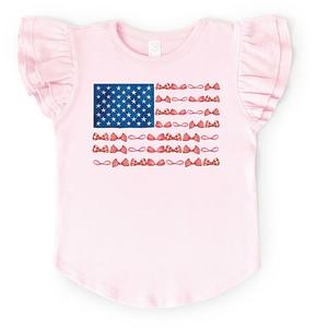 Футболка American bow flag coquette с рукавами-крылышками The Juniper Shop, Ballerina