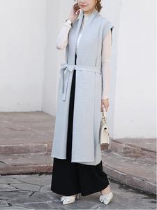 Вязаный длинный жилет для женщин Doux Belle, цвет Light Gray