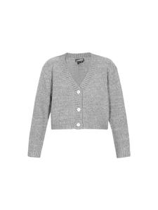 DreiMaster Женский кардиган серого меланжевого цвета