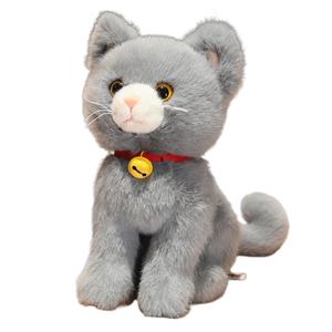 Плюшевая кукла котенок высота 27см The Emperor of Color, серый