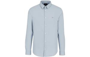 Растягивающаяся рубашка из смесового нейлона EMPORIO ARMANI, синий