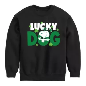 Флисовая толстовка с рисунком собаки Снупи и арахиса для мальчиков 8-20 лет Licensed Character, черный