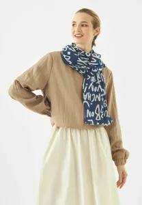 Шарф с французским типографским принтом Codello, Blau