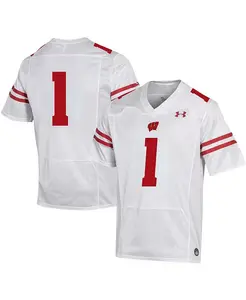 Мужская футбольная майка №1 Wisconsin Badgers Replica Under Armour, белый