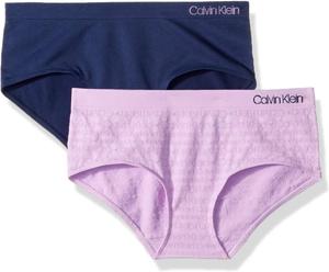 Бесшовные трусики-хипстеры Calvin Klein для девочек (2 шт.), 2 Pack - Ck Icon Logo Lilac Purple, Symphony Blue