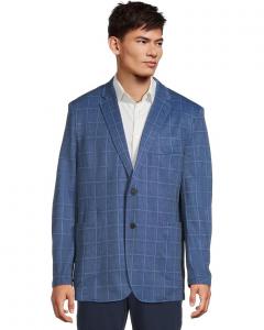 Блейзер Johnston & Murphy Relaxed Knit Blazer, цвет Blue Plaid