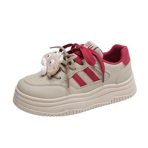 BINGO DUCK Женские лоу-топ скейтборд кроссовки Red, цвет Red