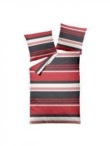 Постельное белье Locarno красного цвета Traumschlaf, 200x220 (2x 80x80 см)