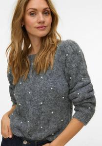 Джемпер Vero Moda STRICK NOVAH , Medium Grey Melange/Dark Grey
