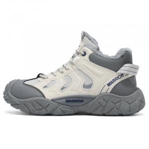 Высокие кроссовки с противоскользящим покрытием, устойчивые к истиранию, обеспечивающие поддержку, баланс, тепло и улучшенное сцепление WARRIOR, светло-серый темно-серый-fleece-lined