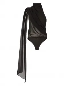 Боди с драпировкой THE ANDAMANE, черный