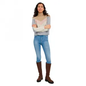 Свитер Vero Moda Doffy high neck, коричневый