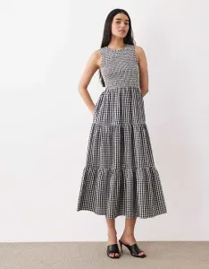 Синее платье средней длины в клетку Nothing's Child Charlie