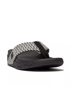 Женские многоцветные сандалии Surfa с лямкой и ремешком на носке FitFlop, черный