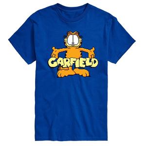 Мужская футболка с логотипом Garfield Standing и графическим рисунком Licensed Character, синий