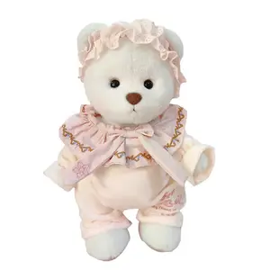 Плюшевая мишка Teddy Joint маленькая милая кукла Dolls and bears dance, розовый/белый