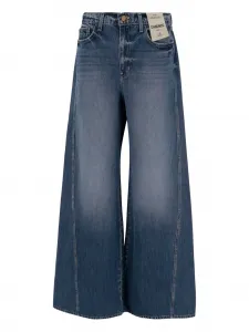 Джинсы из хлопка с разрезами по шву L'Agence, синий