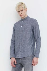 Рубашка из смесового льна Tommy Jeans, серый