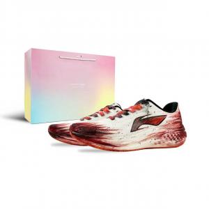 LINING ЛиНинг Ред Хэйр 7 Амортизирующие, износостойкие низкие повседневные городские беговые кроссовки для мужчин Полностью малиновый цвет - красновато-розовый-сумка-шопер макарон