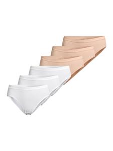 Conta Трусики миди из тонкой ребристой ткани бело-бежевого цвета