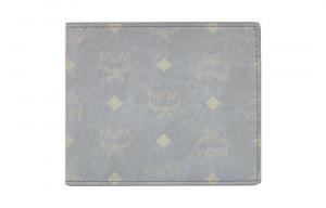 MCM Маленький женский кожаный кошелёк Visetos серый