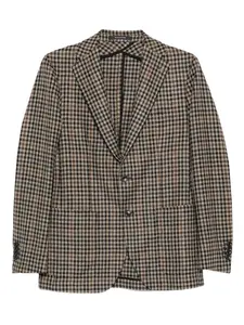 Пиджак в клетку гингем TAGLIATORE, коричневый