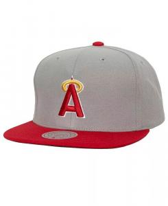 Мужская серая выездная шляпа Snapback California Angels 1989-1992 Cooperstown Collection Mitchell & Ness