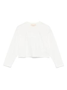 Elisabetta Franchi La Mia Bambina футболка с вышитым логотипом, белый