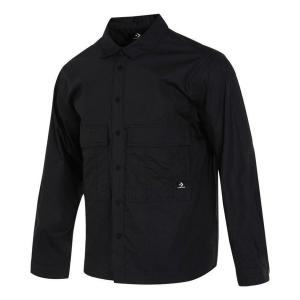 Рубашка seasonal woven long sleeve shirt 'black' Converse, черный