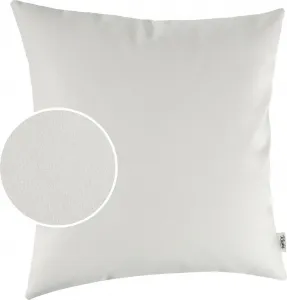 Декоративная подушка 60х60 см без наполнителя KUMO, дышащая наволочка из искусственной кожи, декоративная подушка, однотонная, под кожу, UNI, белая