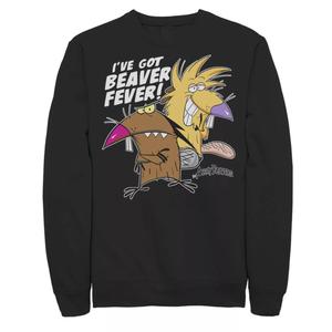 Мужские флисовые футболки Angry Beavers Daggett & Norbert Feverish, Black Nickelodeon, черный