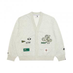 By *A Bathing APE Logo appliqué Cardigan Aape, белый