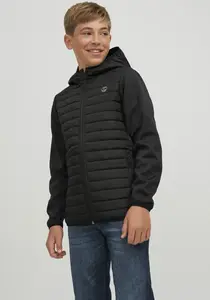 Детская стеганая куртка Jack & Jones "JJEMULTI QUILTED JACKET NOOS JNR", с капюшоном Jack & Jones Junior, черный