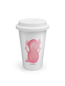 Mr. & Mrs. Panda Термокружка «Ура, аксолотль!» без надписи, белого цвета