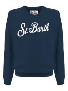 Свитер с круглым вырезом Mc2 Saint Barth Kids, синий