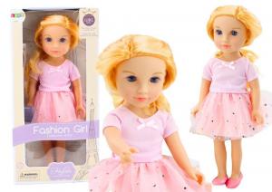 Кукла в платье с тюлем, розовая, светлые волосы, 18'. Inna marka