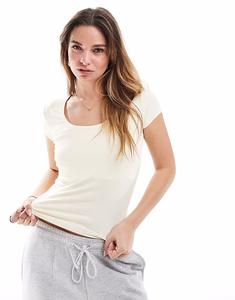 Топ Cotton On Byron с квадратным вырезом и короткими рукавами желтого цвета Cotton:On