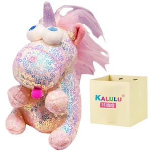 Сквинс грас единорог брелок плюшевая кукла подвеска высота 13см Click, розовый