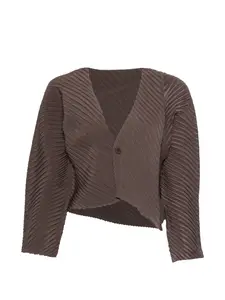 Плиссированная блузка Issey Miyake, коричневый