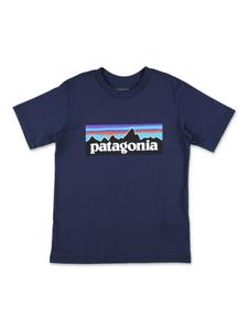 Футболка с графическим логотипом Patagonia Kids, синий