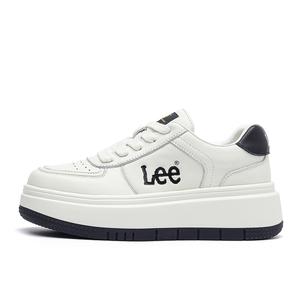 Lee Дышащие низкие скейтерские туфли для увеличения роста женские белые, цвет White